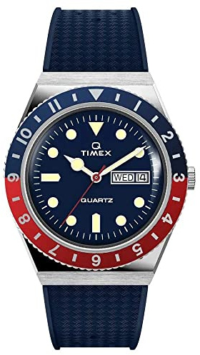 Timex Herren Analog Uhr mit Silikonband Q Reissue