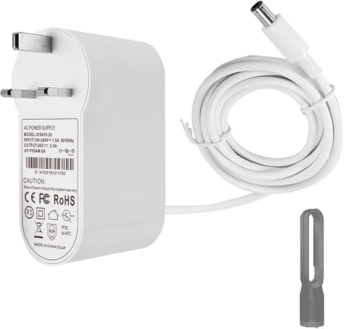 20V Charger for Dyson Air Purifier TP04 TP05 TP06, DP04 Fan Humidifier 20V 2.58A Cahrger Replacement Cable 1.85m 281831-05,310415-20 [UK Plug]
