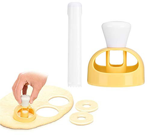 Cortador de rosquillas, cortador de moldes de rosquillas con pinzas de inmersión para hacer rosquillas para herramienta de masa para hornear