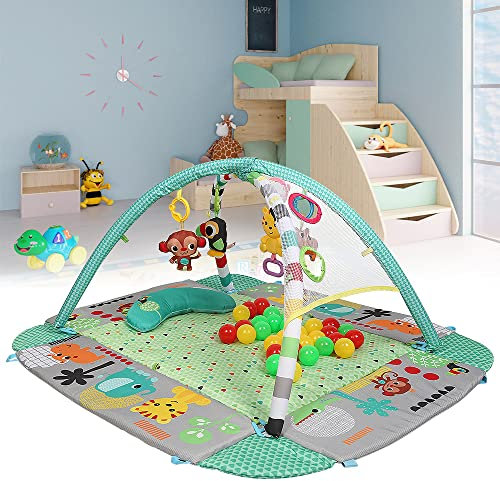 Gimnasio Bebé,Manta Juegos Bebe, Manta Actividades Bebé,Alfombra Sensorial para Bebés, Regalos para Niños y Niñas de 1 a 6-12-24 Meses
