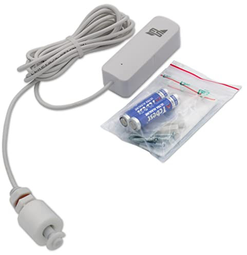 SCHABUS WWD 150 Wireless Water Detector – Batteriebetriebener Wasserstand-Melder mit Smart-App 2,4 GHz-WLAN, Minischwimmerschalter, Erkennung ab ca. 4 cm, ideal für Keller, Technikräume & Haushalte