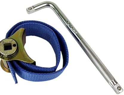 ALLZZY Verstellbarer LKW-Auto-Ölfilterschlüssel 40–180 mm Reichweite Ölfilterschlüssel-Entferner-Abzieher-Leinen-Gürtel-Set (Color : B)