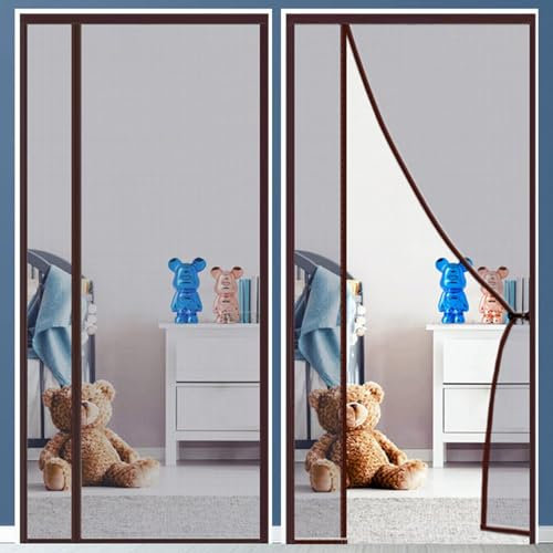 300x300cm Maßgeschneiderter Moskito-Vorhang Magnetische Adsorption Faltender Moskito-Vorhang Verhindert das Eindringen von Insekten für Schiebetüren, Garagen