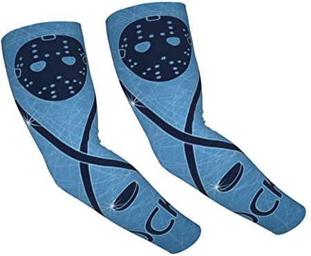 RadDA Eishockeyschläger, bedruckt, kühlend, UV-Schutz, Sport, Eisseide, zum Laufen, Radfahren, Outdoor, Schwarz, Einheitsgröße, Schwarz, EinheitsgröÃŸe
