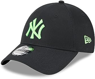 New Era New York Yankees - - MLB Baseball - Hut Kappe Cap - schwarz grün - Strapback Neon NY Logo - One-Size
