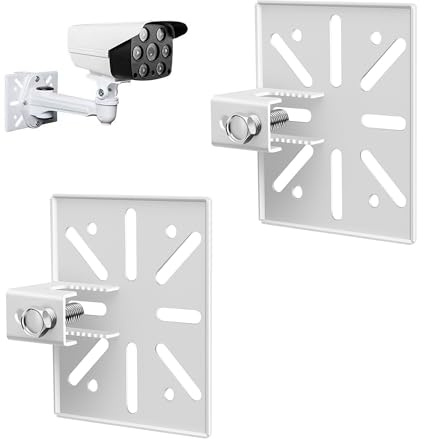 Soporte Camara Vigilancia, Ajustable Montaje Conjunto Cámara Seguridad, Adecuado para Sistema de Vigilancia de Seguridad, CáMaras CCTV, Paneles Solares, 2 Piezas
