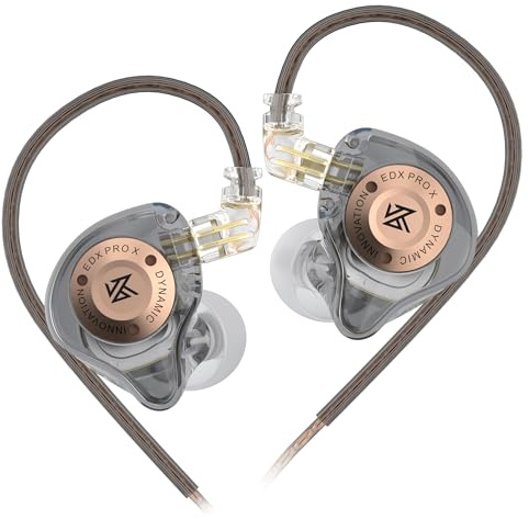 KZ EDX Pro X Cuffie In-Ear, Auricolari IEM HiFi, Suono con Bassi Profondi Monitor In-Ear con Cavo Staccabile, per Audiofili DJ Cantanti
