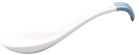 SHOWERORO Japanese Style Ceramic Ladle Spoon Tableware Ceramic Flatware for Home Restaurant Hotel for Serving Soups and Dishes