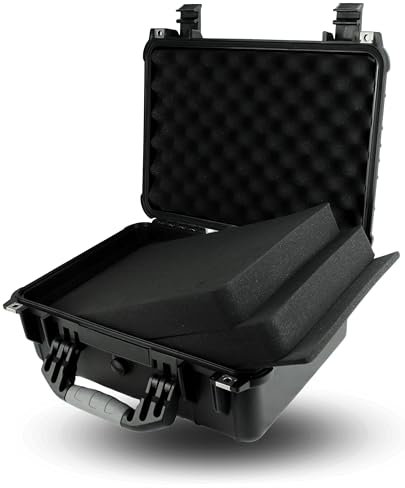 Fotokoffer Mit Schaumstoff Universalkoffer Foto Koffer Mit Würfelschaum Transportkoffer Pistolenkoffer mit Schaum Kunststoff Kamerakoffer Klein und Groß Wasserdicht (41x30x18cm)