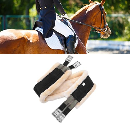 JOROBURO Sottopancia per Cavalli, Professionale Imbottito in Finta Lana Previene L'attrito Sottopancia per Sella Inglese con Fibbie in Acciaio Inossidabile, Sottopancia per Cavalli (120 cm)