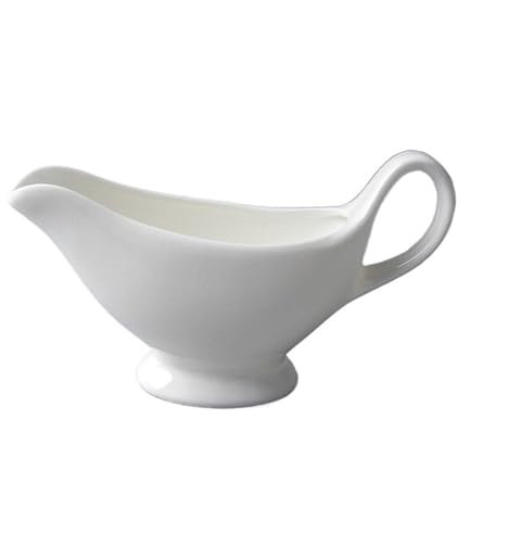 ruyi-1986 Saucière Saucière Blanche en Porcelaine for hôtel, Restaurant, Vaisselle en céramique, Pot à Lait, pichet à Lait Pot à Sauce(120ml)