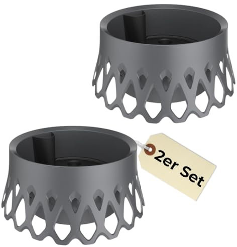 GarPet 2er Set Grabschale für Friedhof Pflanzschale für Friedhof Grab Vase mit Selbstbewässerung und Wasserüberlauf anthrazit Ø 30 frostsicher