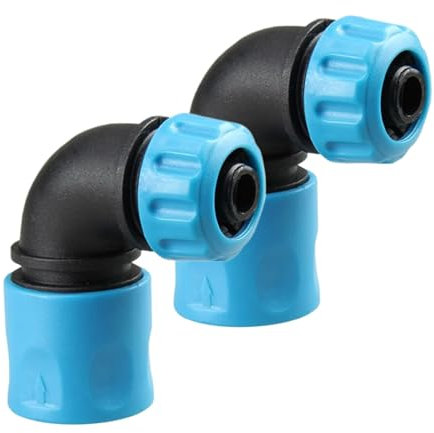 Raccordo Per Tubo Da Giardino,Attacchi Per Tubo Da Giardino | 2X Divisore Rapido Per Rubinetto Con Angolo 90 Gradi Per Lavaggio Auto E Emergenze
