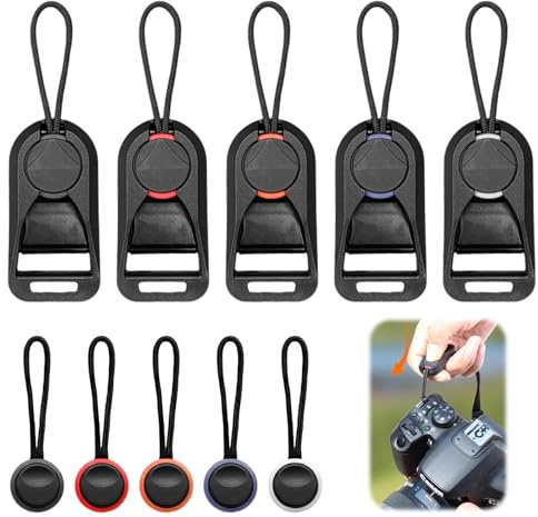 5 Stück Kameragurt Schnellverschluss Befestigungssystem, Zusätzlich beilegen 5 Ankerschlaufen, Kompatibel mit den meisten DSLR, DLSM, Adapter zum installieren Kameragurt und Kamera Handschlaufe