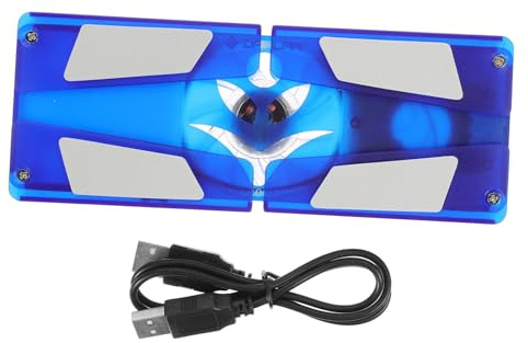 KOMBIUDA Support Ordinateur Portable avec Ventilateur de Refroidissement LED Ventilateur Silencieux et Pliable pour Ordinateurs Portables Hub USB Ports Accessoire Pratique pour la