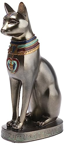 lachineuse - Ägyptische Katze Bastet 19 cm - Ägyptische Göttin - Dekofigur des Alten Ägypten - ägyptische Katzenfigur - Ägyptische Büste - originelle Dekorationsidee