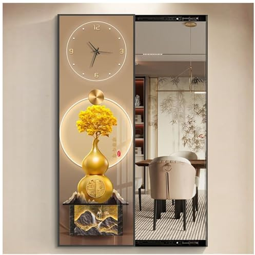 Miroir caché pleine longueur avec porte coulissante, miroir de courtoisie mural peu encombrant pour chambre à coucher, placard et entrée