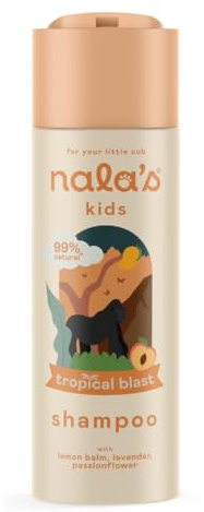 Nala's Kids Tropical Blast Shampoo | Allergen-Free Tropical Fragrance | 99% Natural | Dermatologically-tested| Tear-Free | Vegan | 200ml | Nalas Kids