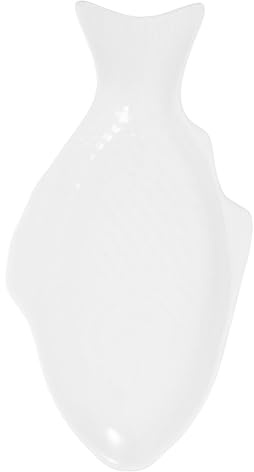 BESPORTBLE Assiette Créative Céramique Blanche Forme de Poisson Plateau Multifonction pour Service de Table Moderne pour Restaurant et Repas Famille