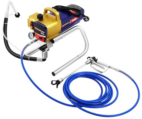 WFIETN - Pulverizador de pintura Airless 1500 W, 220 V, sistema de pulverización hidrodinámico de pintura, 3300 PSI, pistola de pulverización para pintura de pared, distancia óptima de pulverización