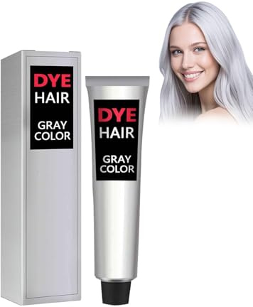 Oppingster Crema tinte natural para el cabello gris plateado de, crema para canas, tinte temporal para el cabello gris plateado Shampoo