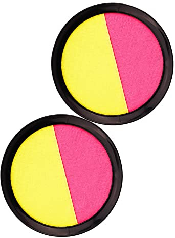 Stylebest Barn Kasta och Fånga Bollspel Set Justerbara Palm Stick Leksaker för Familjen Roligt Gul Röd 2 Delar