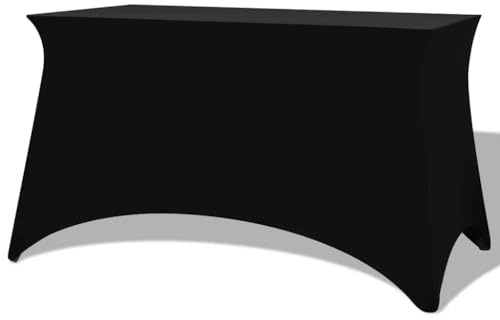 vidaXL 2X Stretch-Tischhusse Stehtischhusse Schonbezug 120 x 60,5 x 74cm Schwarz