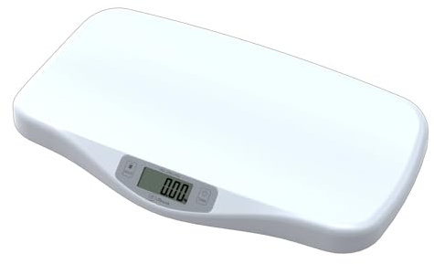 Bilance per bambini Bilancia per Neonati con Funzione di Salvataggio Bilancia Digitale per Neonati ad Alta Precisione 5g, Capacità Massima 20Kg Unità di Misura KG, LB, OZ, Colore Bianco