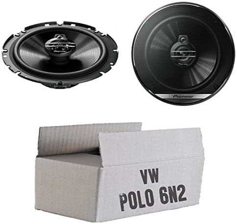 Lautsprecher Boxen Pioneer TS-G1730F - 16,5cm 3-Wege Koax Paar PKW 300WATT Koaxiallautsprecher Auto Einbausatz - Einbauset passend für VW Polo 6N2 - justSOUND