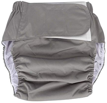 Anciano Pañal de tela, Impermeable Lavable Reutilizable Adulto Impermeable y Reutilizable Anciano Incontinencia Protección Pañales Ropa interior absorbente para hombres o mujeres(gris)
