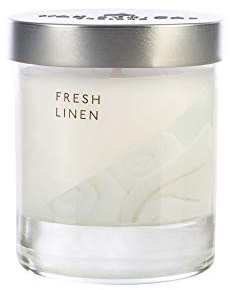 WAX LYRICAL Small Wax Fill Candle Fresh Linen. Burn Time Approx 35 Hours Jar, White