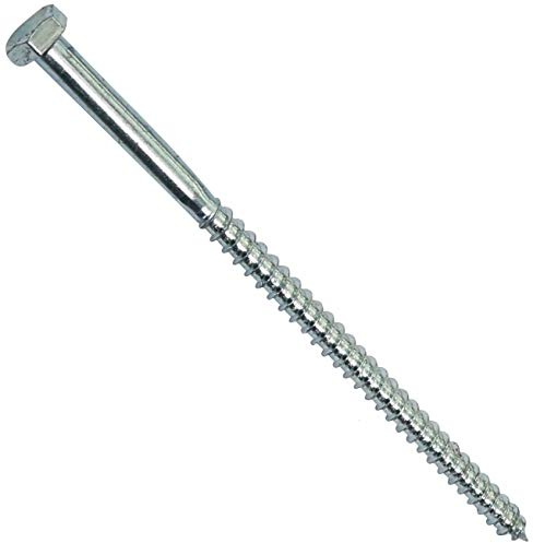 AERZETIX - C44591 - Juego de 10 - Tornillos para madera/tirafondos M8x160mm - con cabeza hexagonal 6 lados - DIN571 - en acero galvanizado - montaje fijación marco de madera contrachapado aglomerado