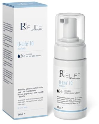 Relife U-life 10 Ecofoam - Trattamento idratante-levigante per il cuoio capelluto con Urea al 10%, Betaina e Glicerina. Flacone da 100 ml
