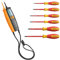 Weidmüller VDE Werkzeug-Set 7-teilig (1x Spannungsprüfer VT Digi Pro, 6x Schraubendreher VDE, für Elektriker, Spannungsanzeige 1-1000 V AC/DC) 490103