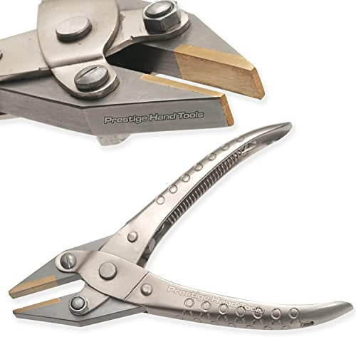 Parallel Action Flat Nose Pliers with Brass Jaws Jewellery Making Tools Opticians Hobbies and Creative Art Craft Tools Gift Ideas 130 mm PTL®