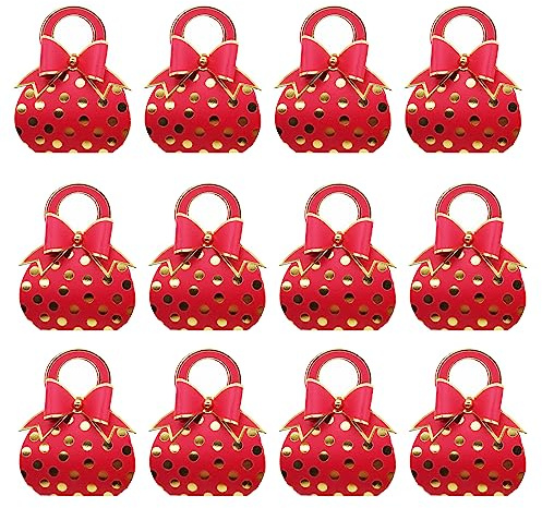 Presentförpackning för bröllop, 50 st, presentförpackning för gäster, liten kartong för godis, festgåvor, bordsdekoration, bröllop, dop, fest, födelsedag (röd