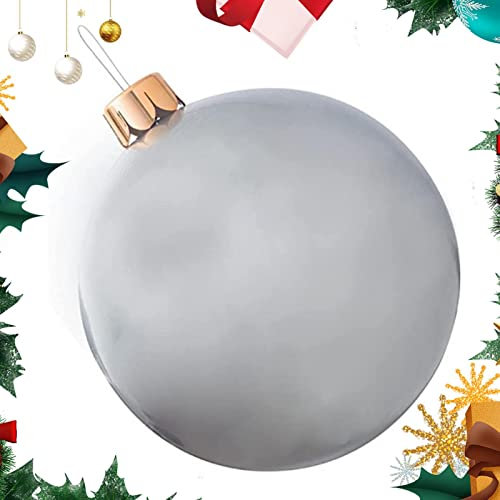 Weihnachtsschmuck, Weihnachtsdekoration, aufblasbare Weihnachtskugeln im Freien - 65 cm große PVC-Kugel, Außendekoration, Weihnachtsdekoration for drinnen und draußen for Haus, Garage, Garten, Hof, Te