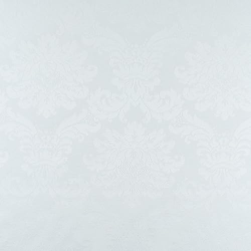 Dekostoff Jacquard Ornamente weiß