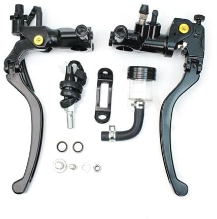 Bremsgriffhebel Kupplungsbremshebel Modifizierte Teile Universal Elektrische Dirt Pit Bike Motorrad 18RCS Hydraulische Kupplung Bremse Direkt Push Pumpe Griff CF Zubehör Kupplungshebel (Color : Black