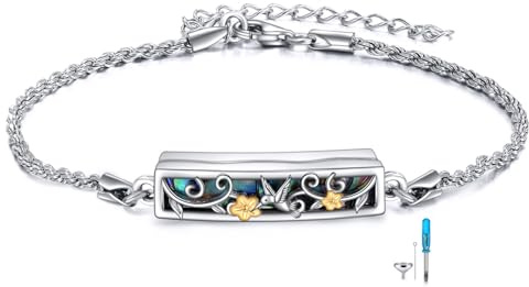 CUPENDA Urnen Armband für Asche Sterling Silber Kremation Keepsake Anhänger Medaillon Armband für Damen