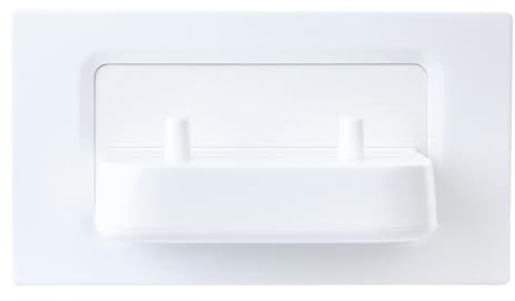 Evoges In-Wall Electric Toothbrush Charger, Compatible with Oral-B & Braun, supplied with additional M3.5 75mm Length Flat Head Screws, by Proofvision (White, Twin)