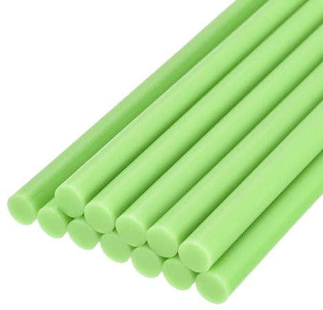 QUARKZMAN 12 Stück Heißklebestifte 7mm x 200mm Heißklebesticks Bunt Heißklebepistole Sticks Heißkleber Klebestifte Klebstoff für DIY Kunsthandwerk AbdichtungGrün
