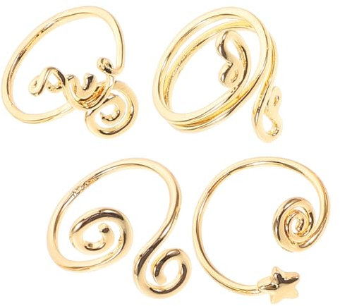 GALPADA 4stücke Teiliges Zehenring Set Für Damen Mit Zirkonia Verstellbar Goldener Fußschmuck Für Sommer Und Strand