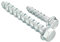 ORTAVA Tornillos de hormigón cabeza hexagonal M6 x 60, 20 unidades de tornillos de hormigón galvanizados con arandela para mampostería, hormigón, arquitectura, industria.