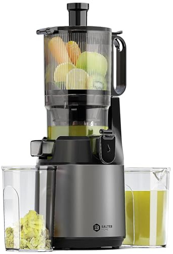 Balter Entsafter Slow Juicer, Große 135MM Öffnung, 300 Watt, Entsafter für Gemüse und Obst, Früchte, Saftpresse, BPA Frei, leise