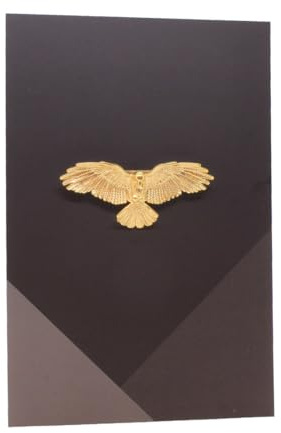 Gold Adler Brosche Adler Kragen Pin Jacke Handmade Revers Geschenk für Mann Herren Schmuck Accessoire Hochzeit Trauzeugen, Einheitsgröße, Messing Metall Kristall, Kristall
