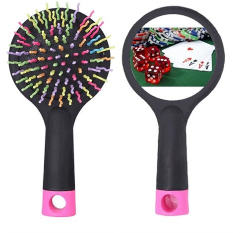 Base districante del cuscino della spazzola dei capelli del salone della foto dei dadi del poker del chip