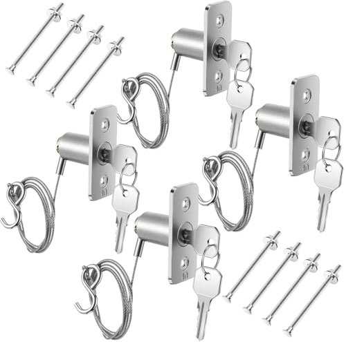 MorningRo 4 Set Emergency Release Lock Kit, Garage Door Opener Quick Release Lock for Universal Garage Door Openers