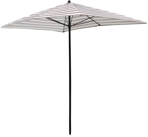 Ombrellone da Spiaggia Rettangolare a Righe, Ombrellone da Giardino con 6 Stecche in Ferro, Anti-UV, Parasole da Esterno per Terrazza Cortile Piscina