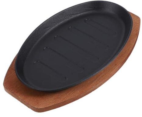FUNOMOCYA Sartén Base de Madera Protección Antiescaldado y Distribución de Calor Uniforme para Asados Casa y Catering